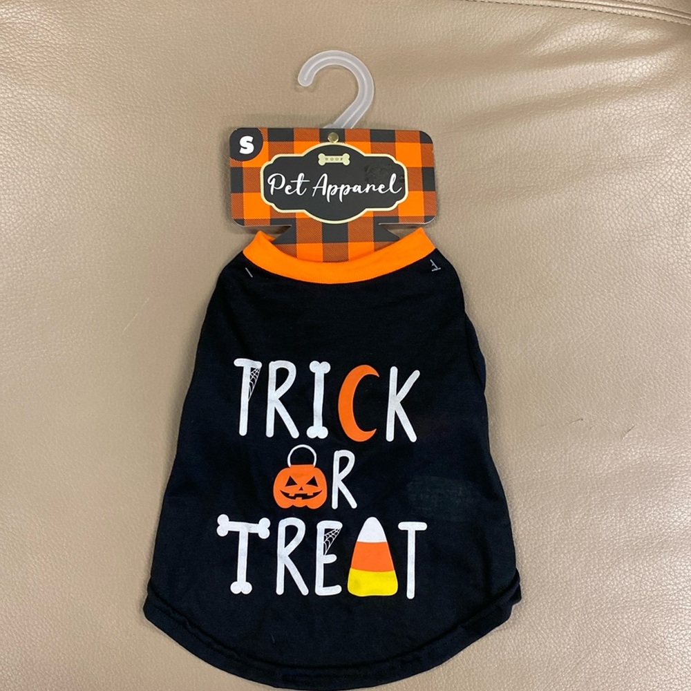Trick or Treat Pet Tee Shirt by Woof - Small
